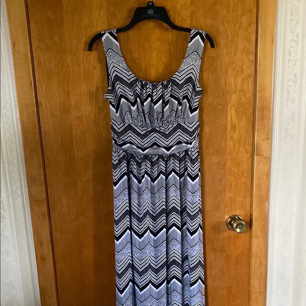 Black and White Chevron Maxi Dress